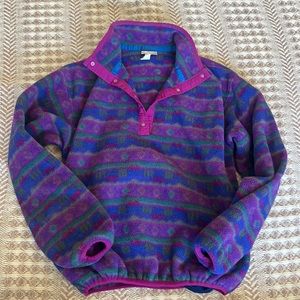 VTG LL Bean 1/4 snap fleece
